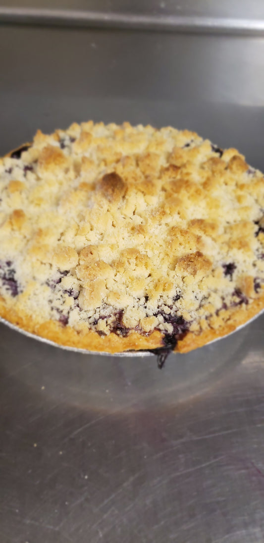 Blueberry Pie with Butter Crumble Topping